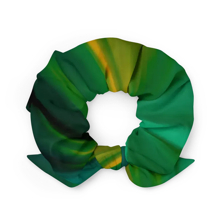 Green and Yellow Abstract Hair Scrunchie product image (2)