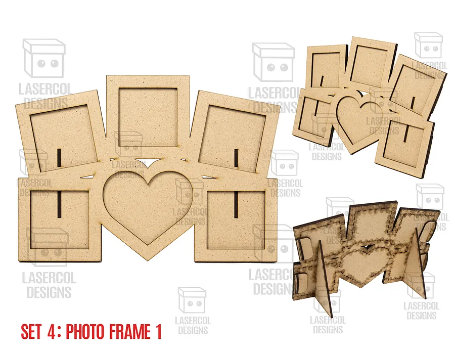 Photo Frames Bundle (Set 1-2-3-4) - Laser Cut Files product image (2)