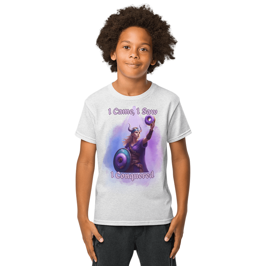 Female Viking Donut Conqueror Youth Sports Tee product image (8)