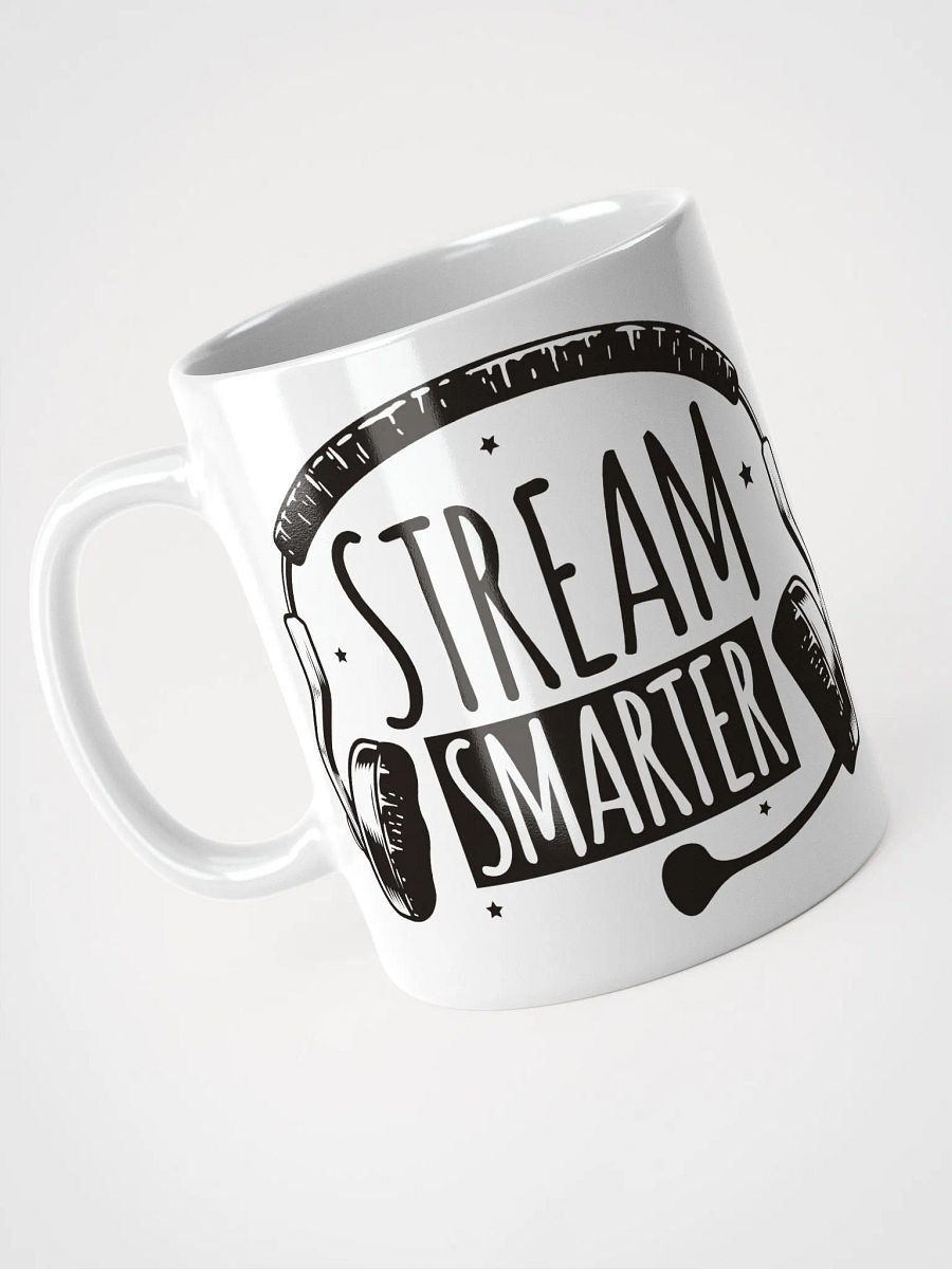 Stream Smarter Not Harder Mug Black Text product image (5)