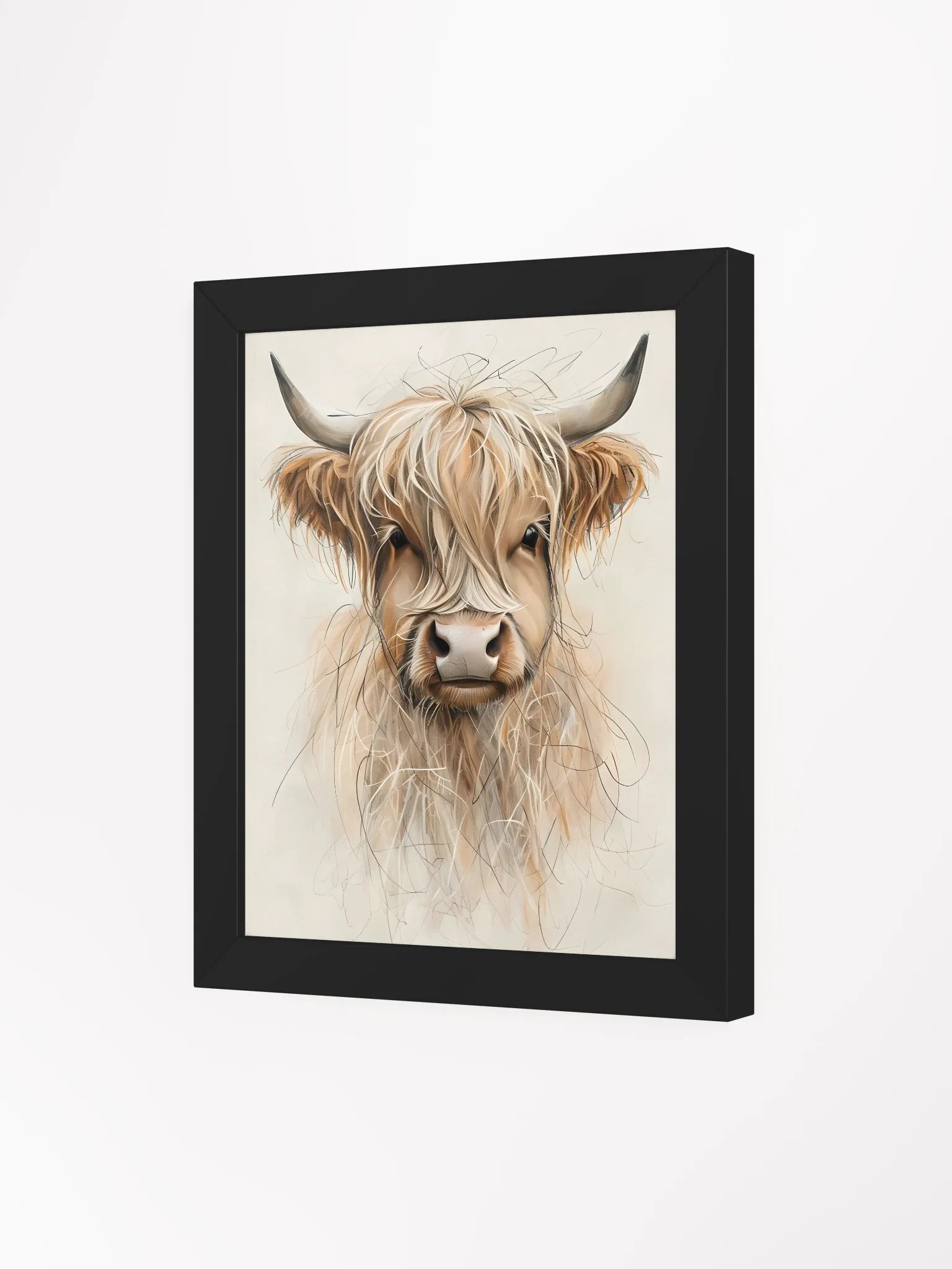 Highland Cow Chic Framed Poster product image (4)