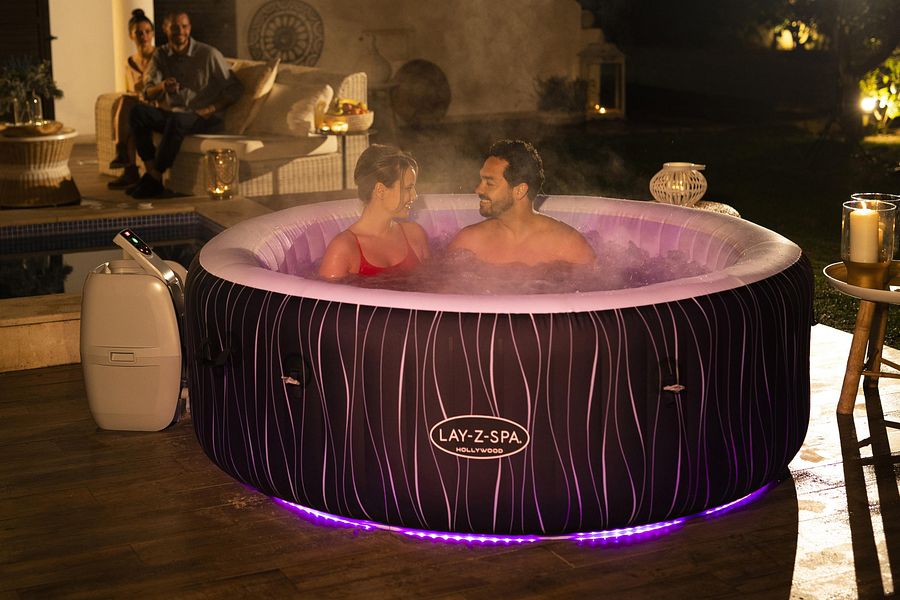 60059 Lay-z-Spa 77" x 26" Hollywood Airjet with LED (Portable Hot Tub Jacuzzi) product image (7)