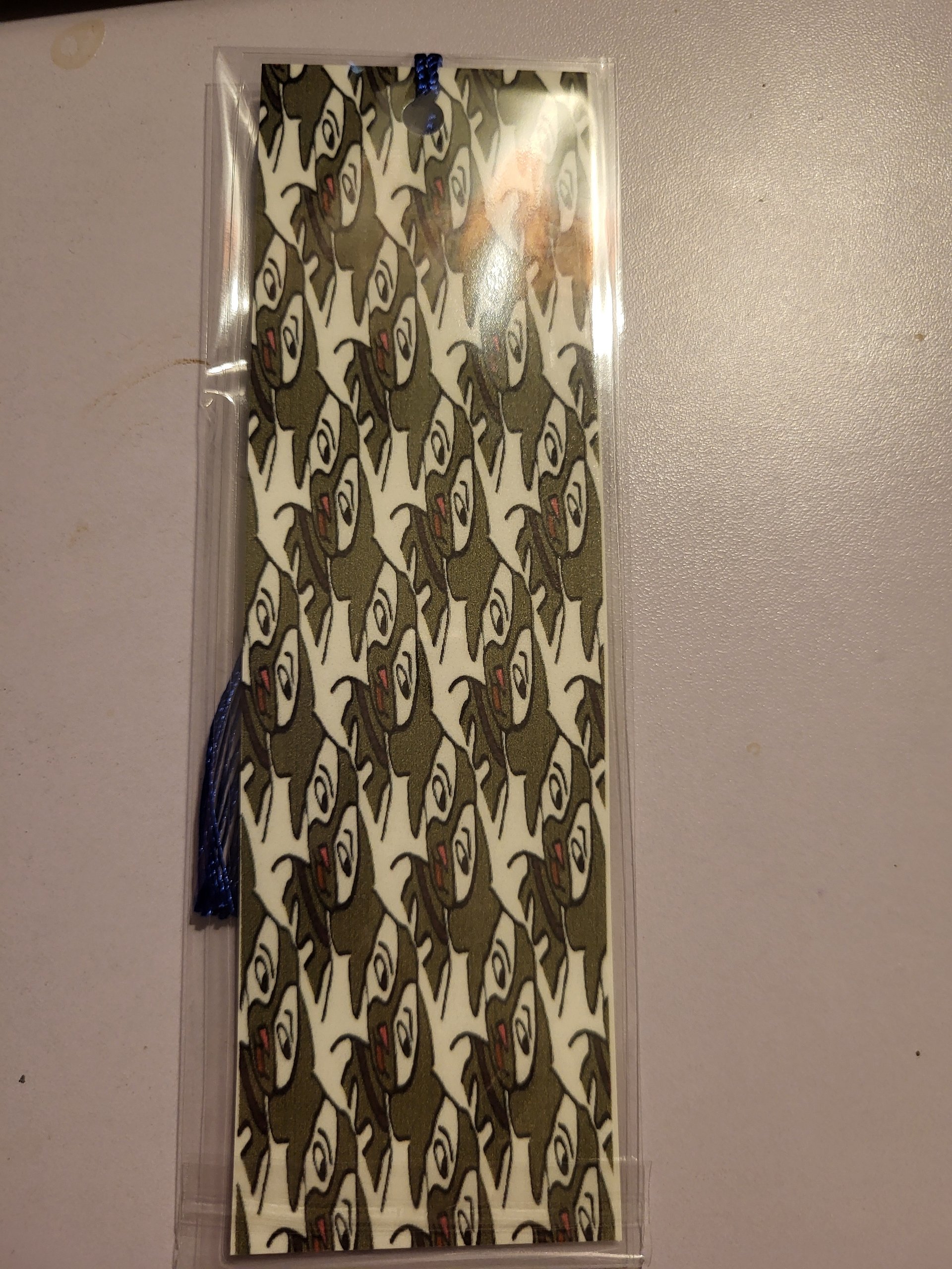 Cute Cartoon Brown and White Puppy Pattern Laminated Bookmark with Tassel for the Dog Loving Book Reader in Your Life product image (3)