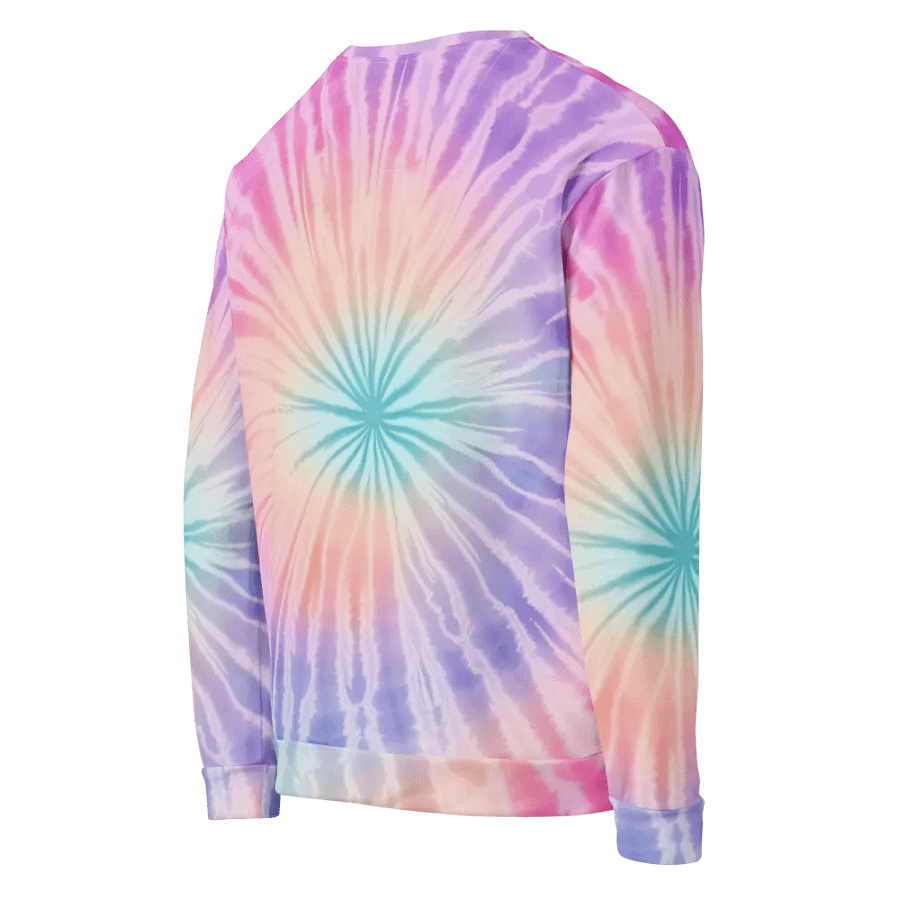 Pastel Radiance Tie-Dye Unisex Sweatshirt product image (5)