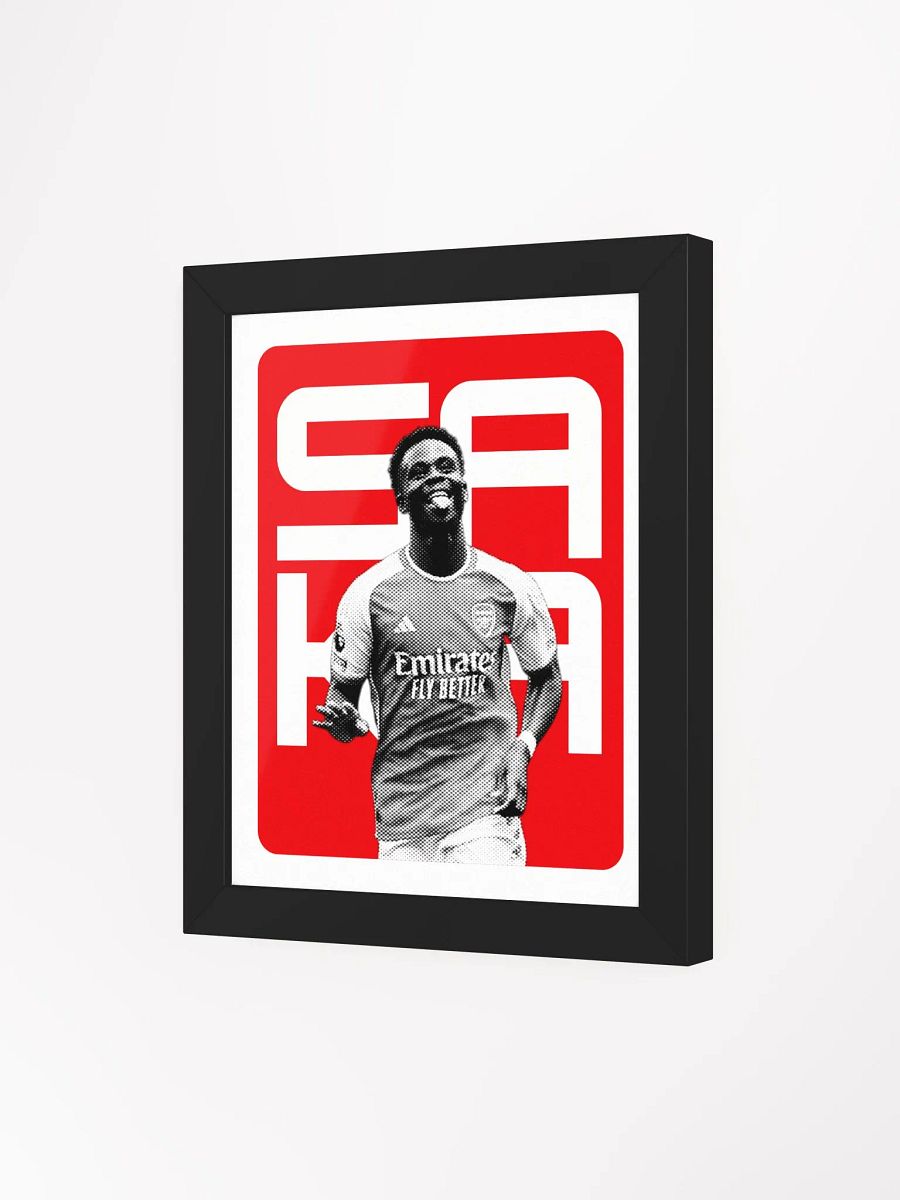 Bukayo Saka BW Arsenal Name Art Framed Print product image (4)