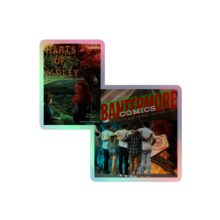 Bantermore Comics Logo/Harts of Hadley Issue 0 Cover Combo Sticker product image (2)