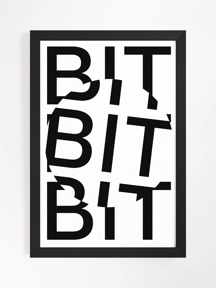 BIT COIN POSTER (WHITE) [framed] product image (2)