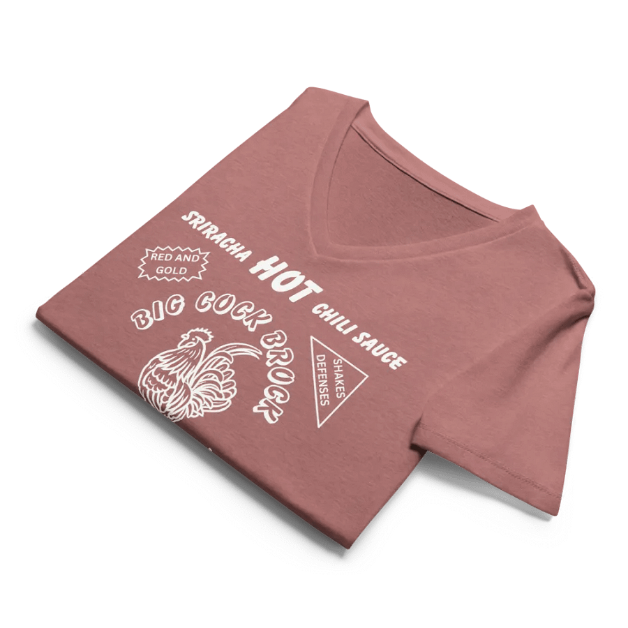 San Francisco Football Sriracha Chili Sauce Label Emblem Women's Relaxed V-Neck Tee Shirt product image (8)