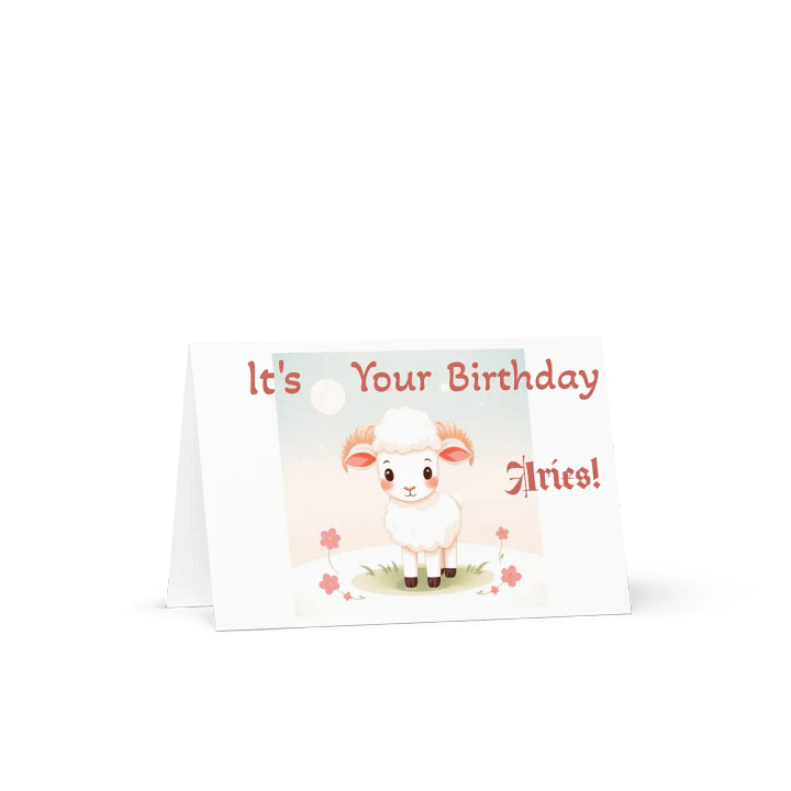 Fluffy Lamb Birthday Greeting Card product image (1)