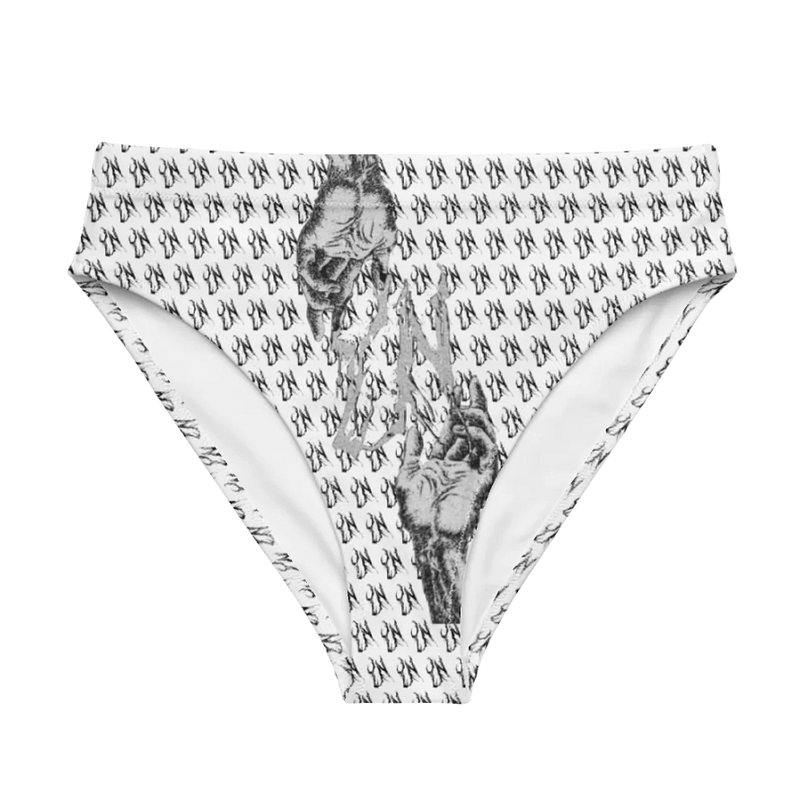 YN Checker Print High Waisted Bikini Bottom product image (1)