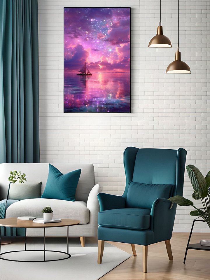Stardust Sail Framed Matte Wall Art Canvas product image (2)