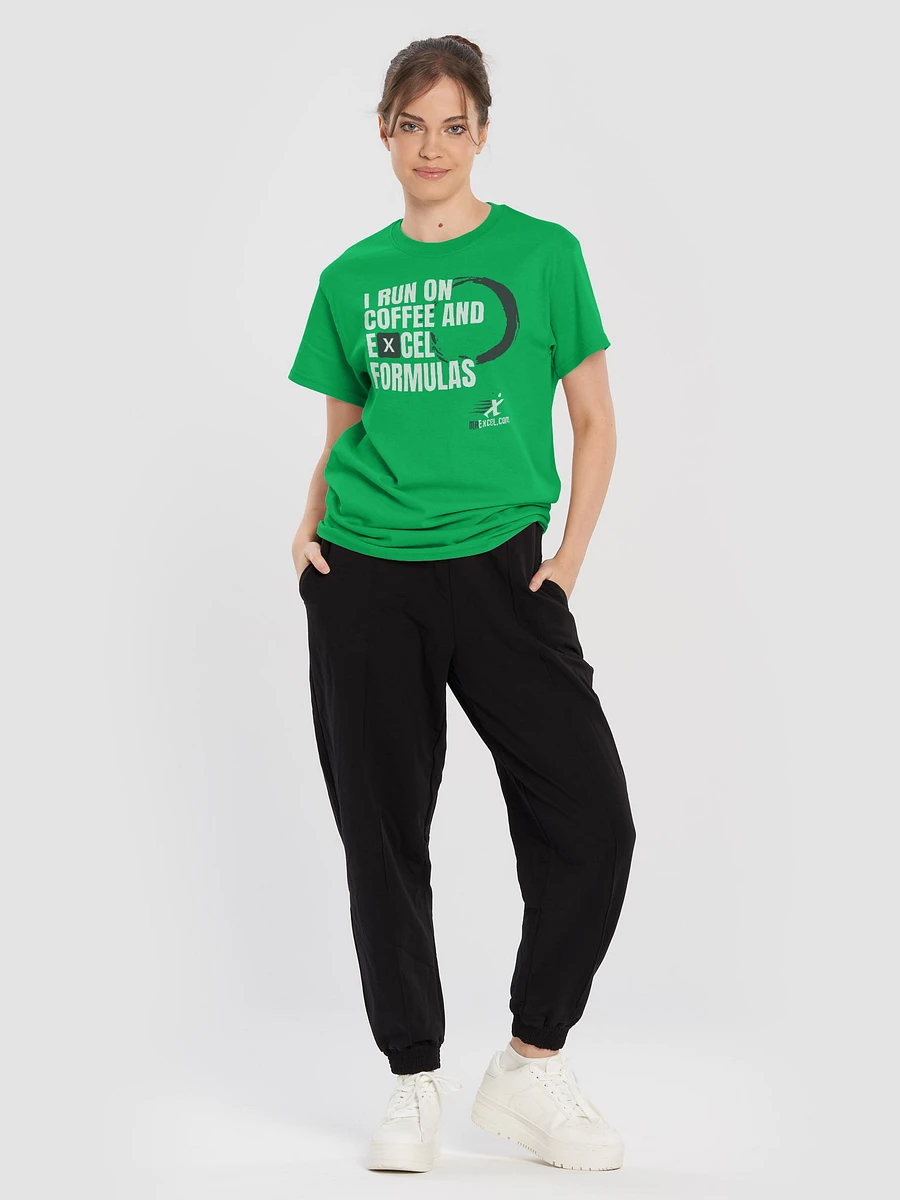 I Run on Coffee and Excel Formulas - Green T-shirt product image (3)