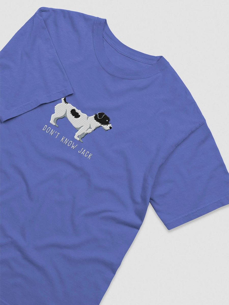 Don't Know Jack T-Shirt(Embroidered) of a Jack Russell Terrier(Black & Coat, Rough Coat) product image (6)