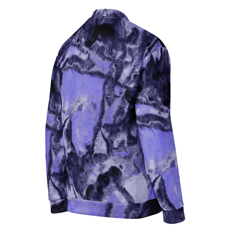 Purple Fluid Art Bomber Jacket product image (4)