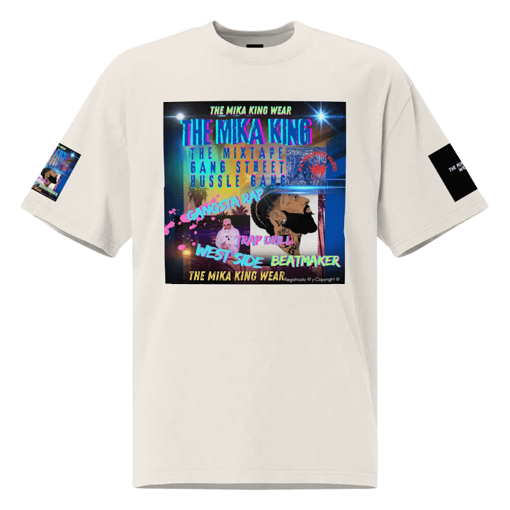 Camiseta premium de peso pesado para hombre de Cotton Heritage tHE mIKA kING Desing Model Gang Street Hussle Gang product image (1)
