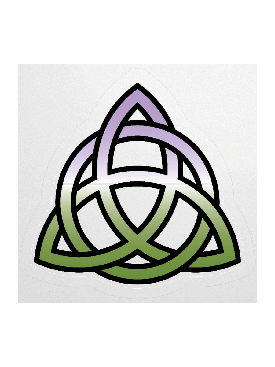 Genderqueer Pride Gradient Celtic Knot Sticker product image (2)