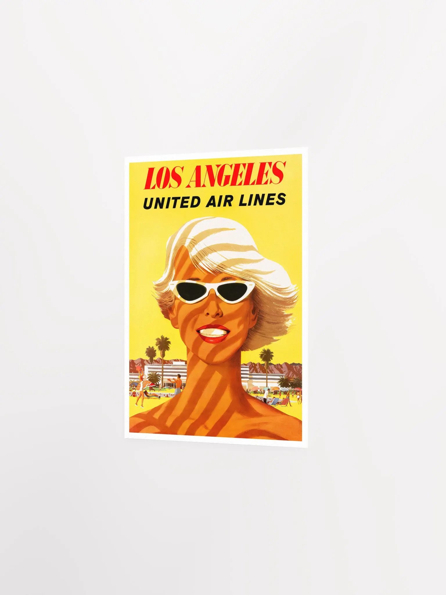 Los Angeles, USA, 1955 — retro vintage travel poster product image (7)