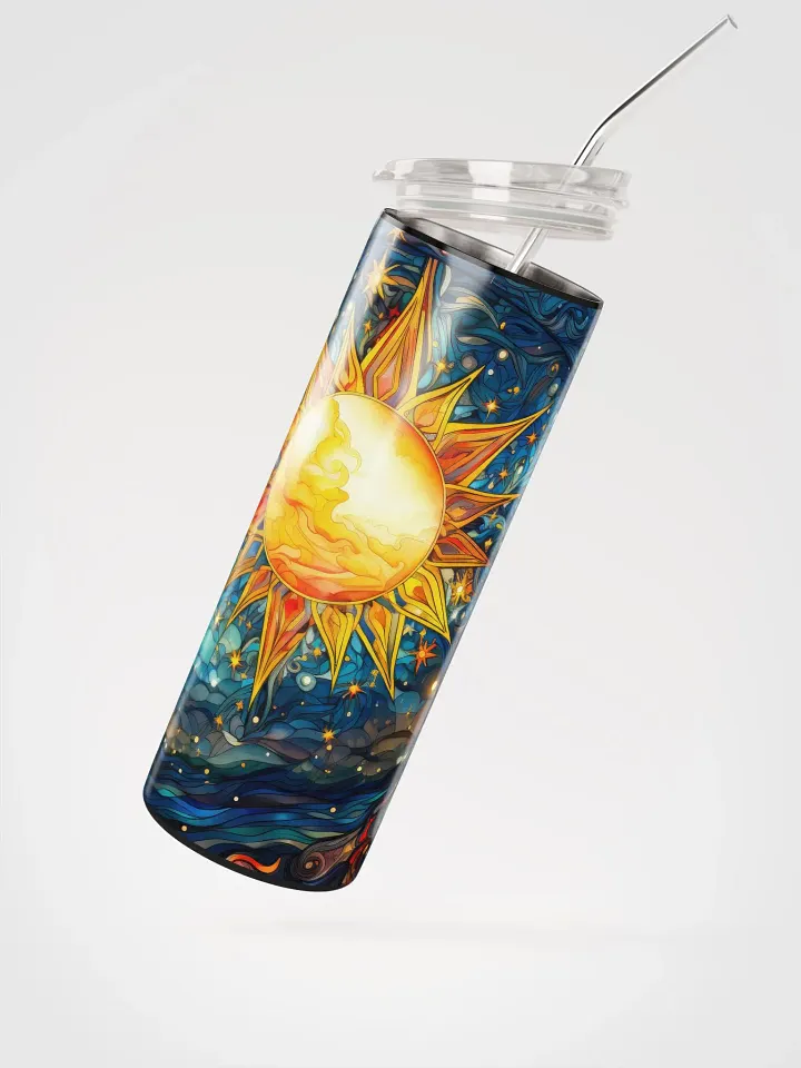 Radiant Sun Stainless Steel Tumbler: Embrace the Celestial Aura product image (2)