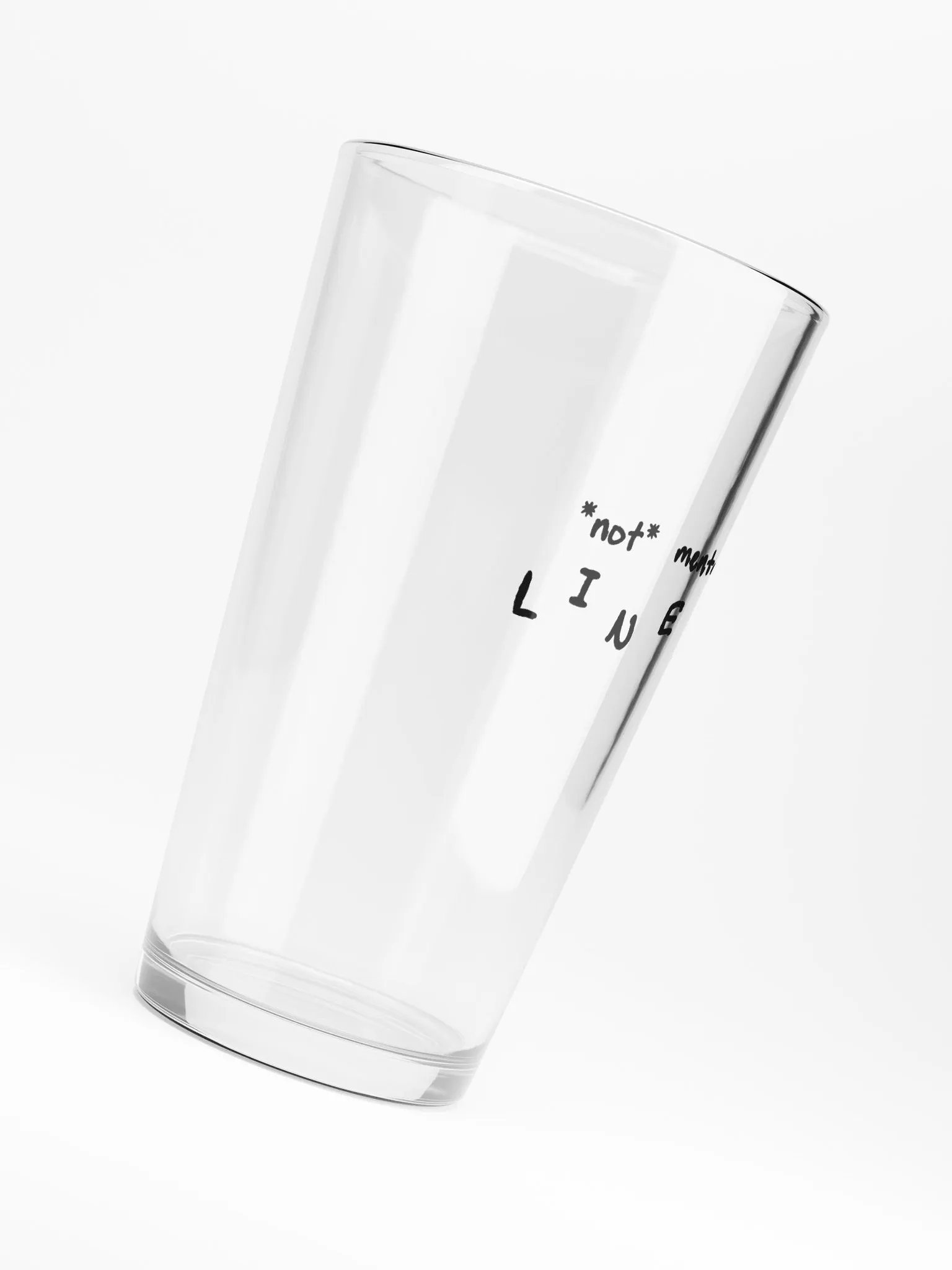 *not* mentally linear pint glass product image (6)