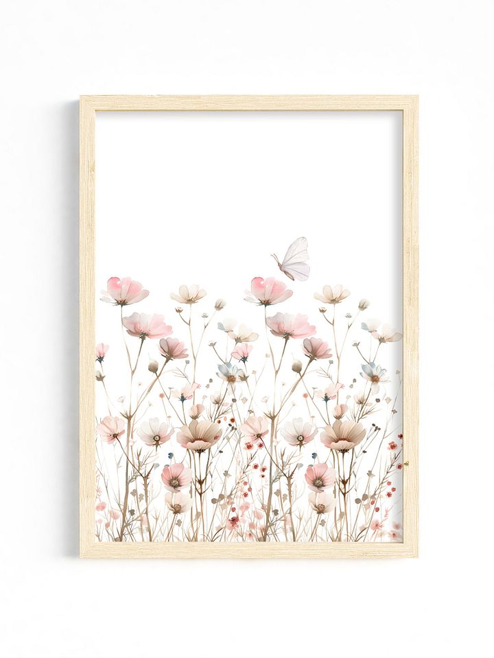 Watercolor Pink Wildflower Meadow product image (1)
