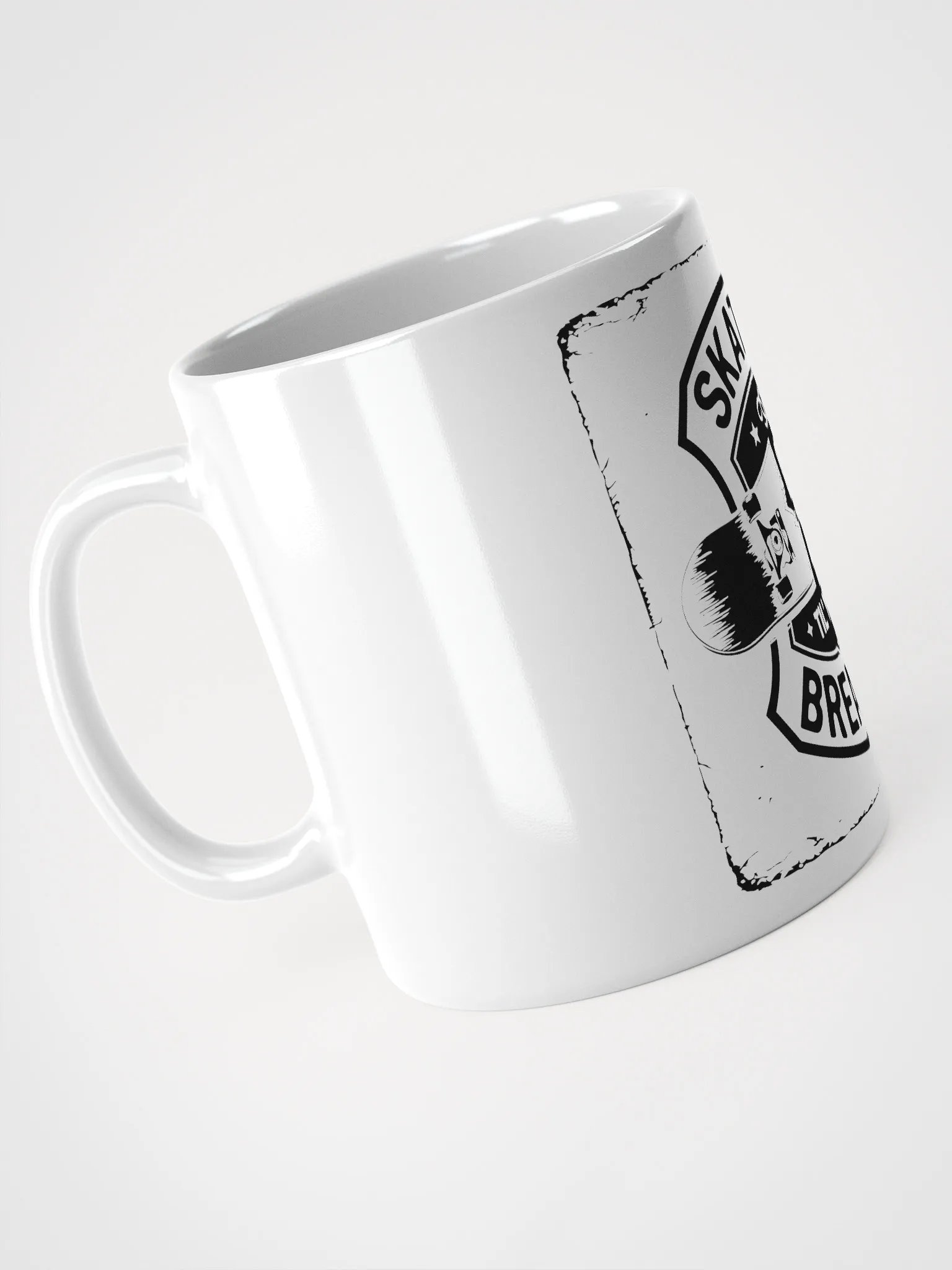 Skate it until you break it White Glossy Mug product image (7)