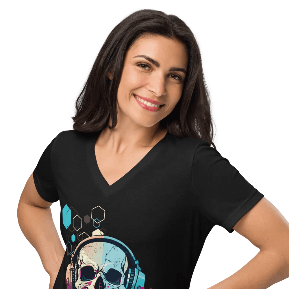 Groove Reaper Fitted V-Neck Tee product image (10)