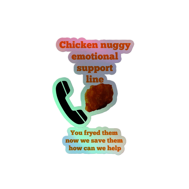 Nuggy Support Hotline Holographic Sticker Sheet product image (2)