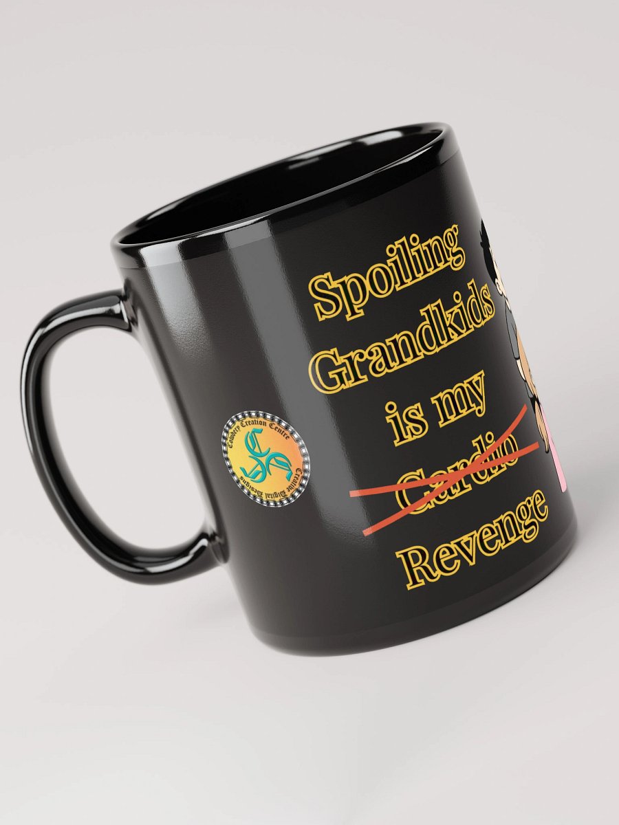 Spoiling Grandkids is my Cardio (Male) Glossy Black Mug product image (3)