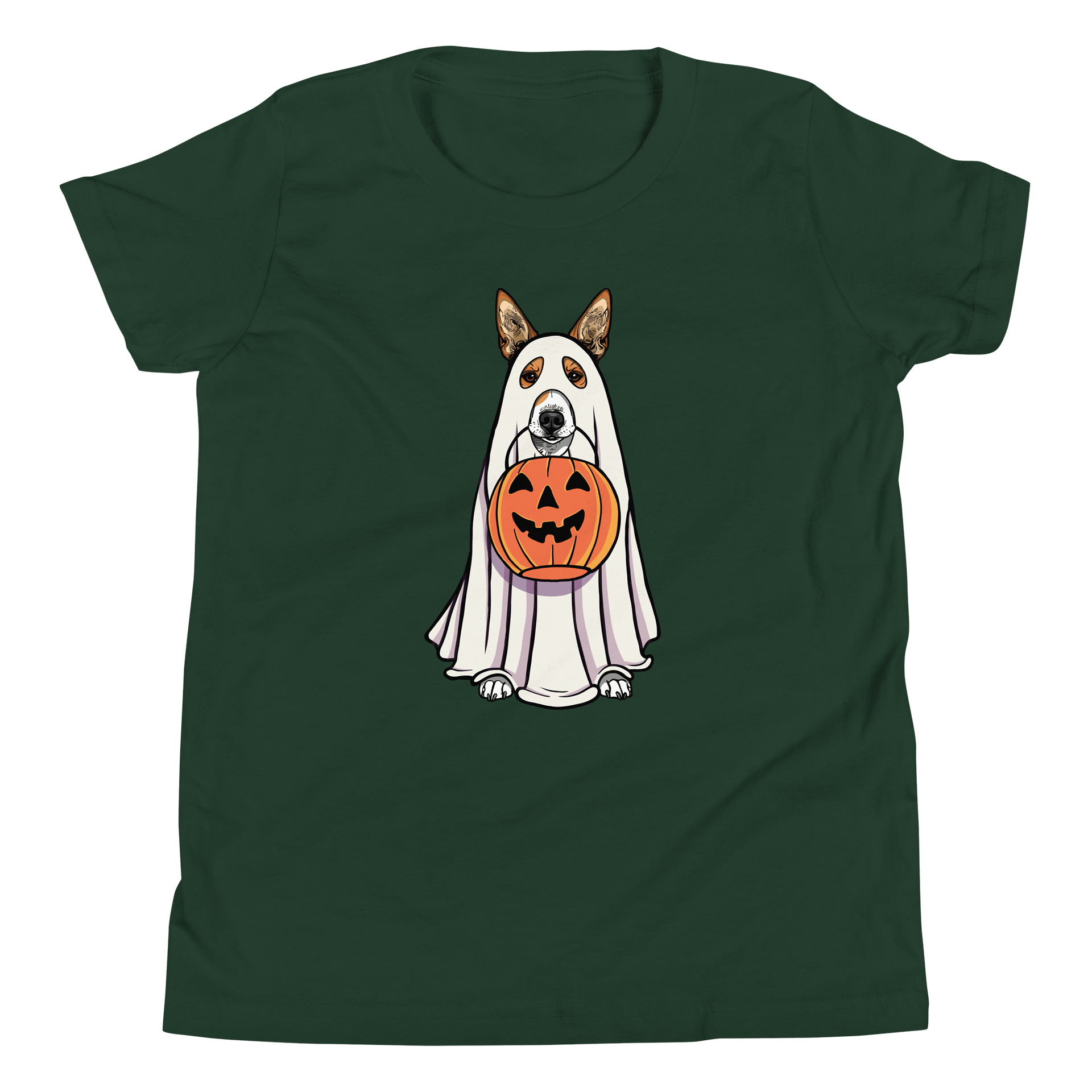 Halloween Basenji(Red & White) Youth T-Shirt product image (5)