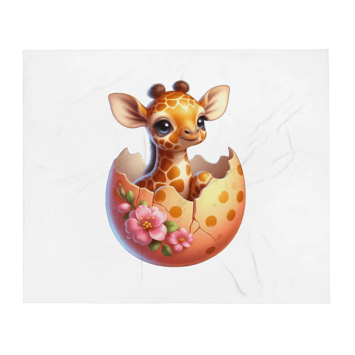Giraffe Easter Egg - Throw Blanket product image (1)