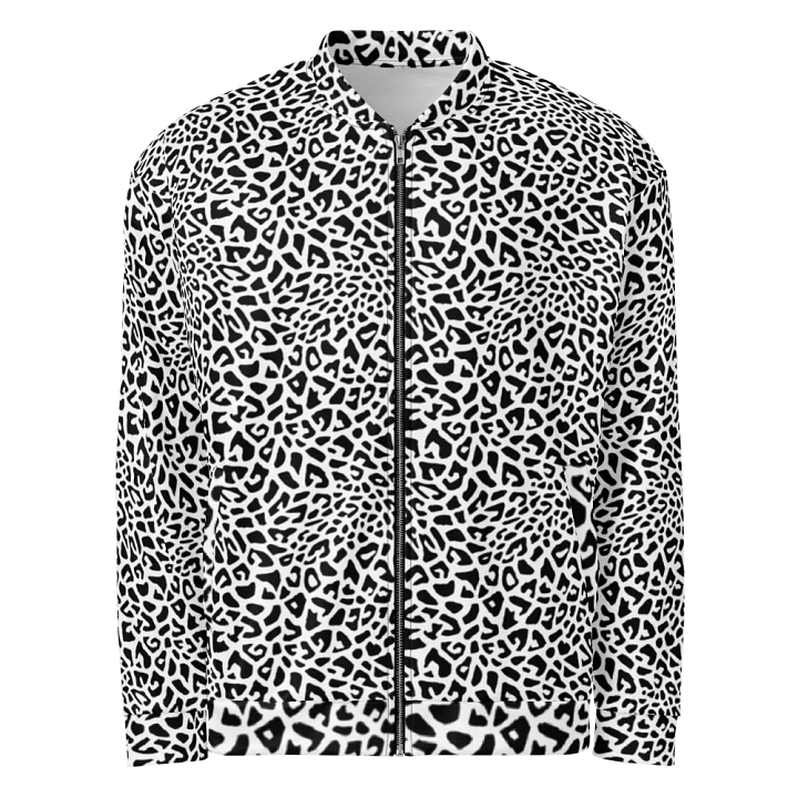 Silver Leopard Bomber Jacket product image (1)