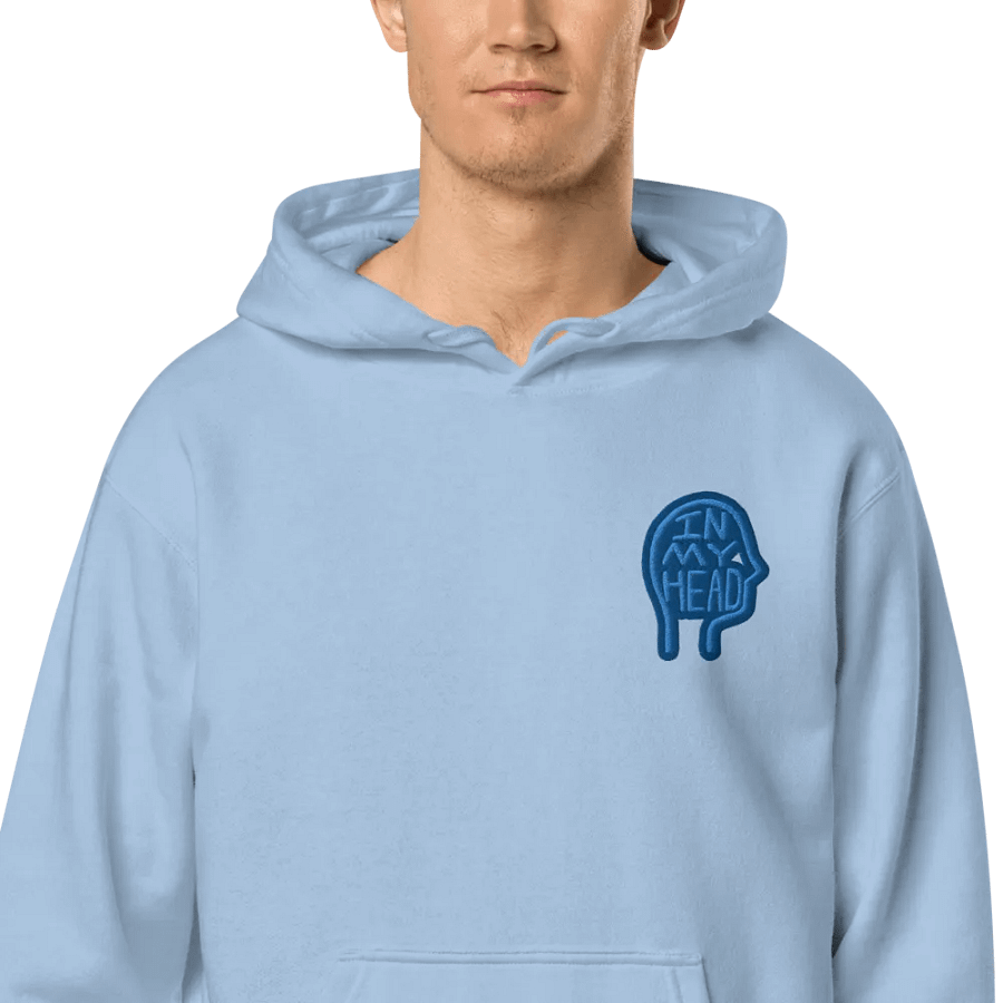 In My Head (L.C. creek design) embroidered pigment hoodie product image (1)