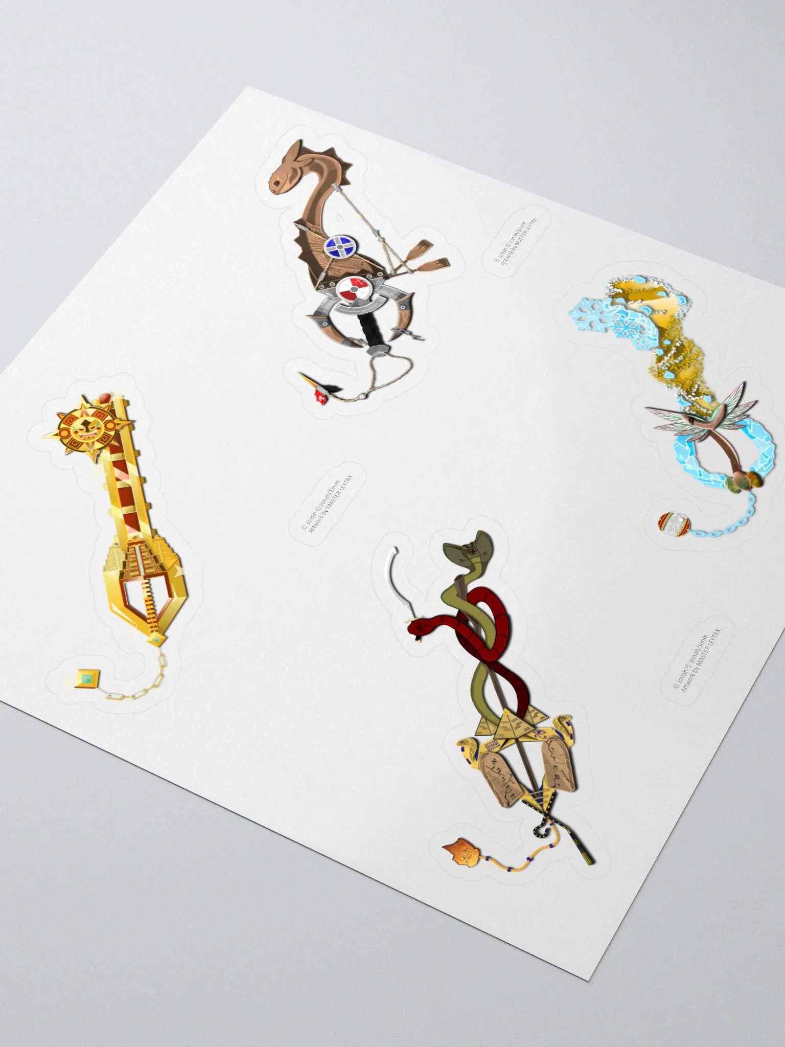Custom Keyblade Sticker Sheet 3 - Dreamworks Movie Keyblades product image (3)