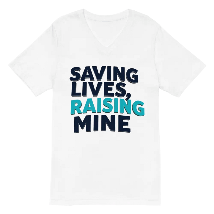 Saving Lives, Raising Mine V-Neck Tee product image (2)