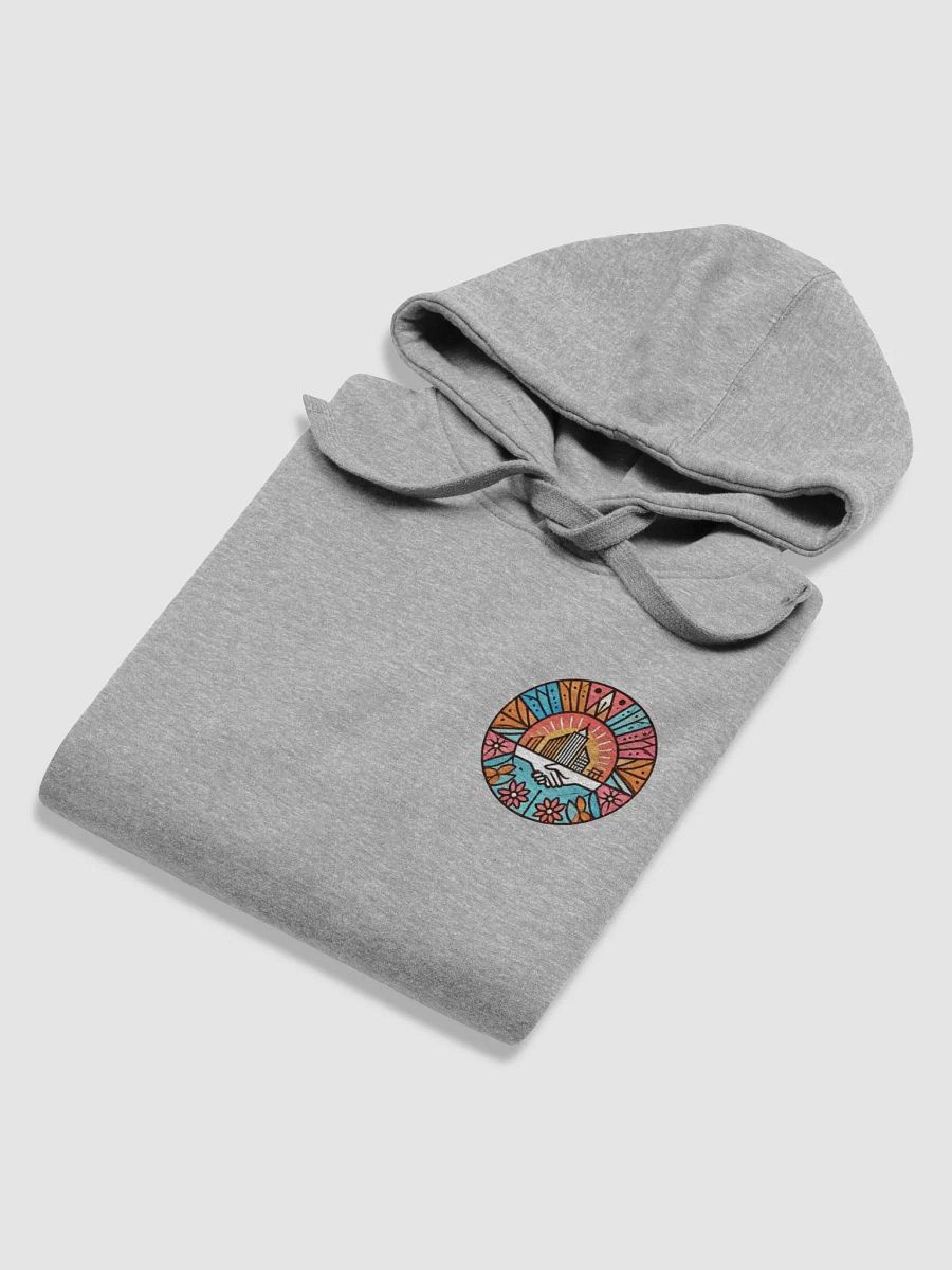 Cityscape Handshake Stained Glass Premium Hoodie product image (56)