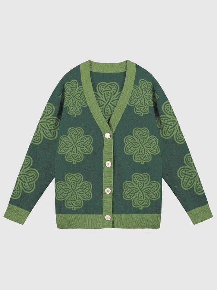 Celtic Knot Knit Clover Cardigan 🍀 product image (1)