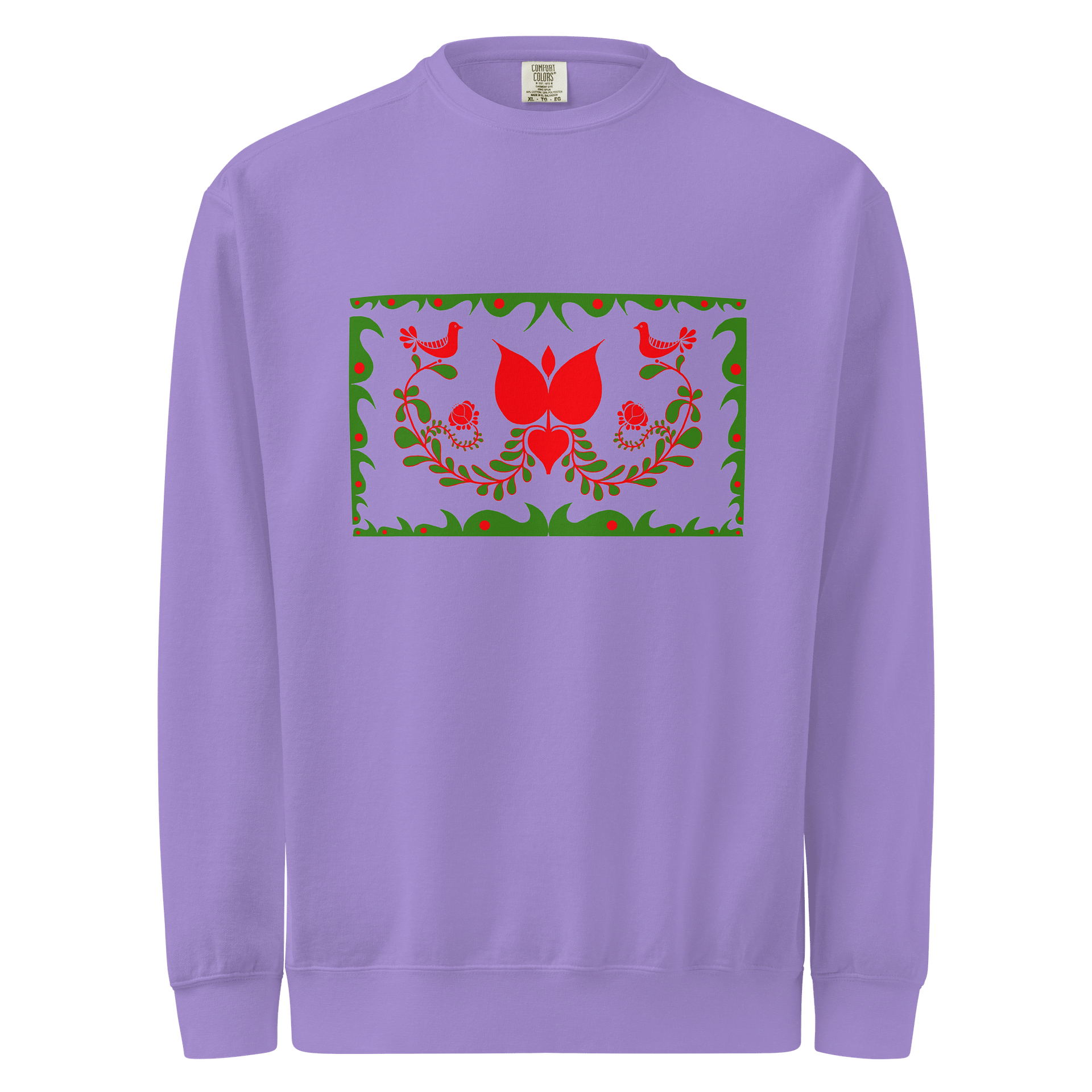 Hungarian Traditional Art Lila Sweatshirt product image (1)