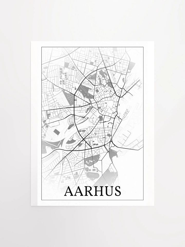 Aarhus, Denmark, city map print product image (4)