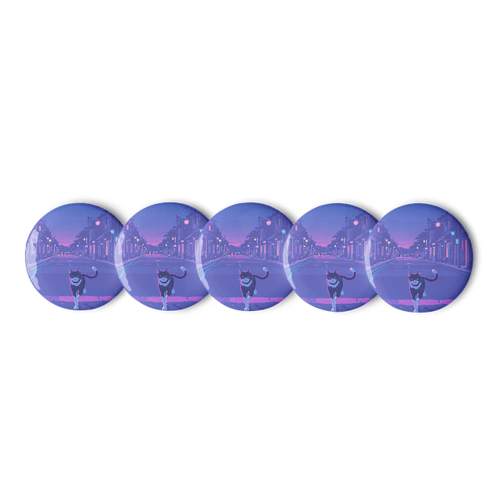 Dusk Dawn Cat Collection - Pin Buttons Set product image (1)