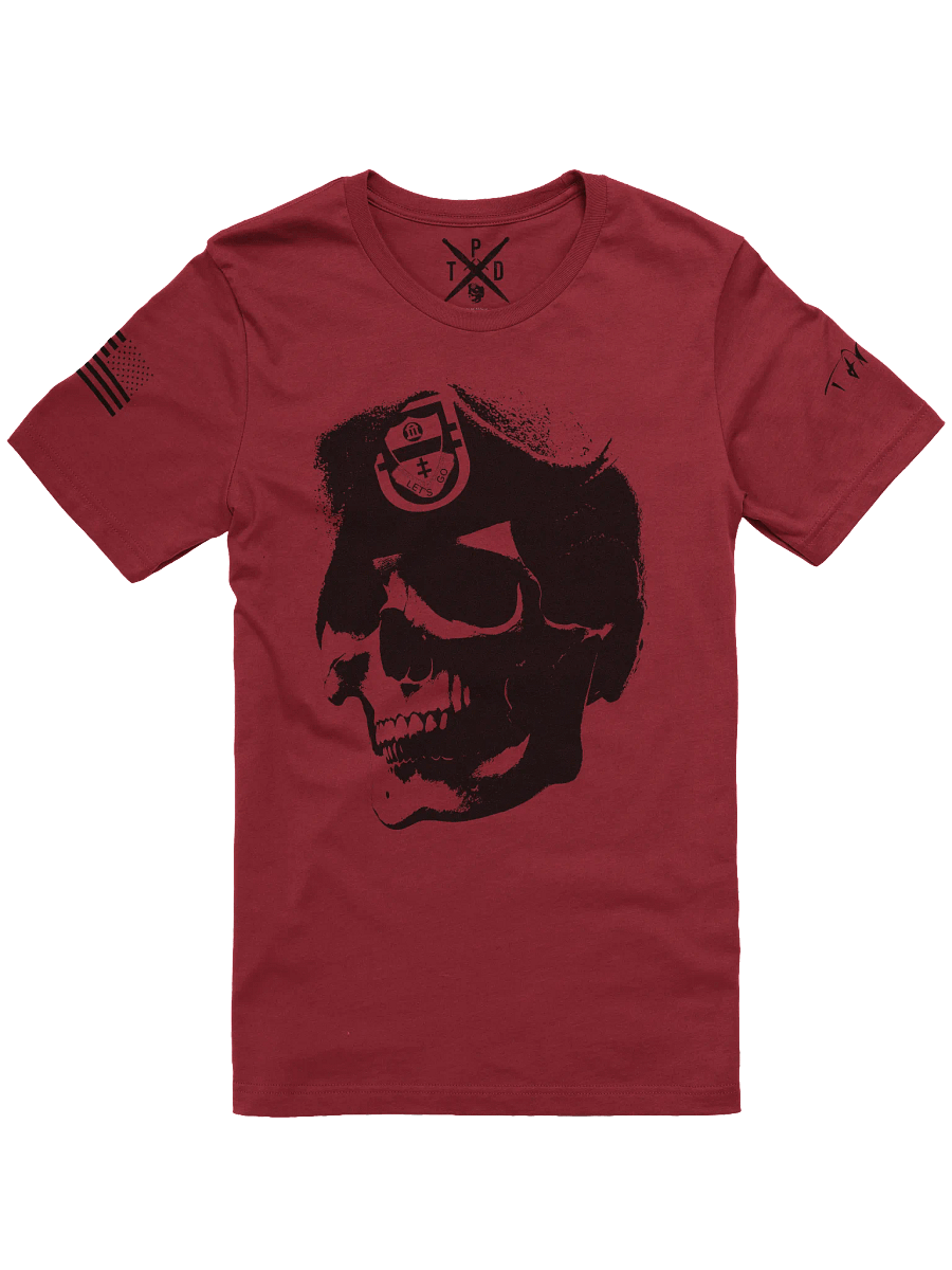 Murdered Out Skull Beret Tshirt product image (1)