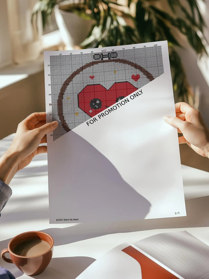 Love In Stitches Cross Stitch Pattern product image (2)