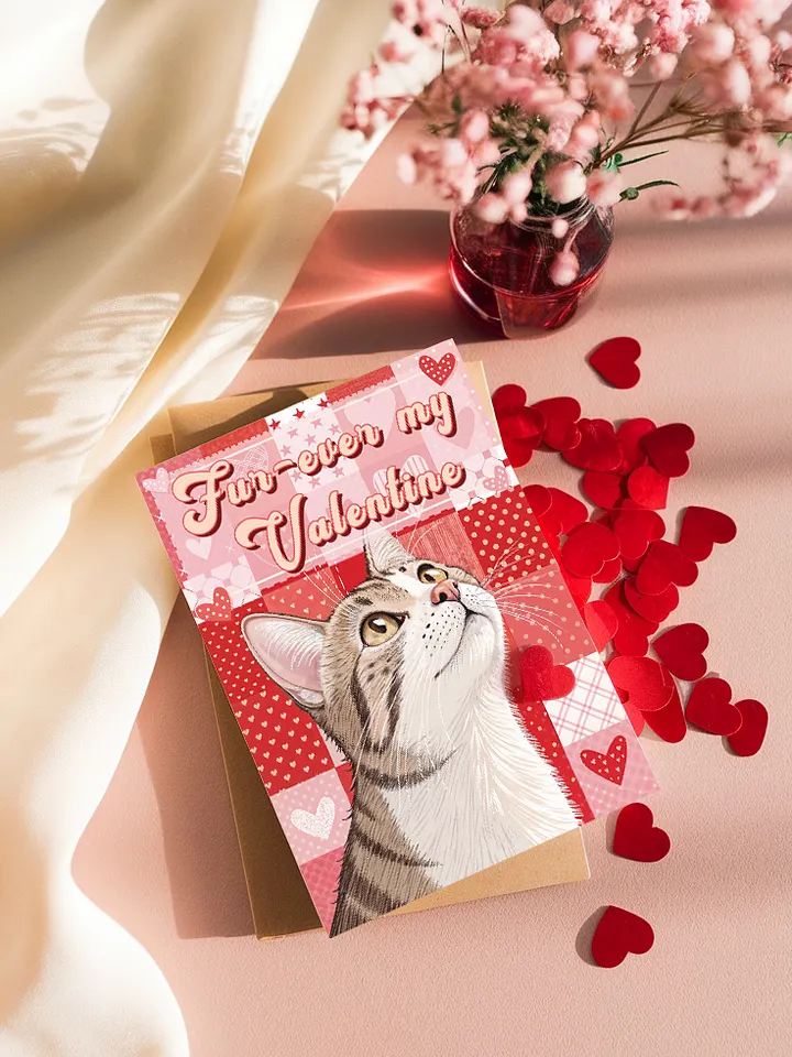 Fur-ever my Valentine - Printable Valentine Card | Digital Download product image (1)