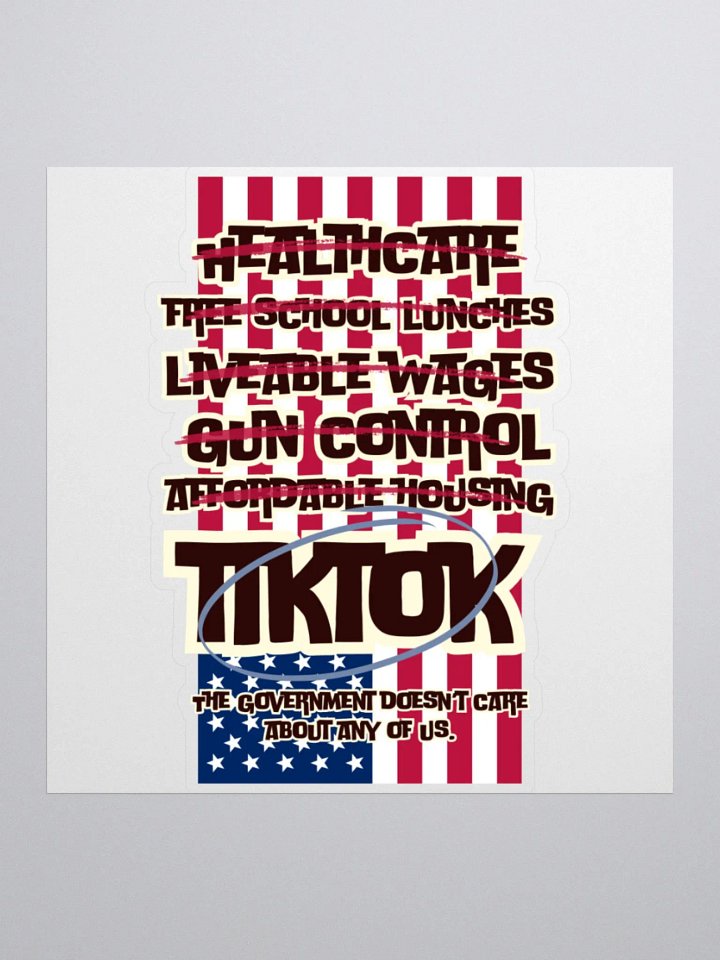 The government doesn't care about you - sticker product image (1)