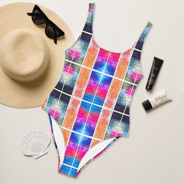 Floral Block One-Piece Swimsuit product image (1)