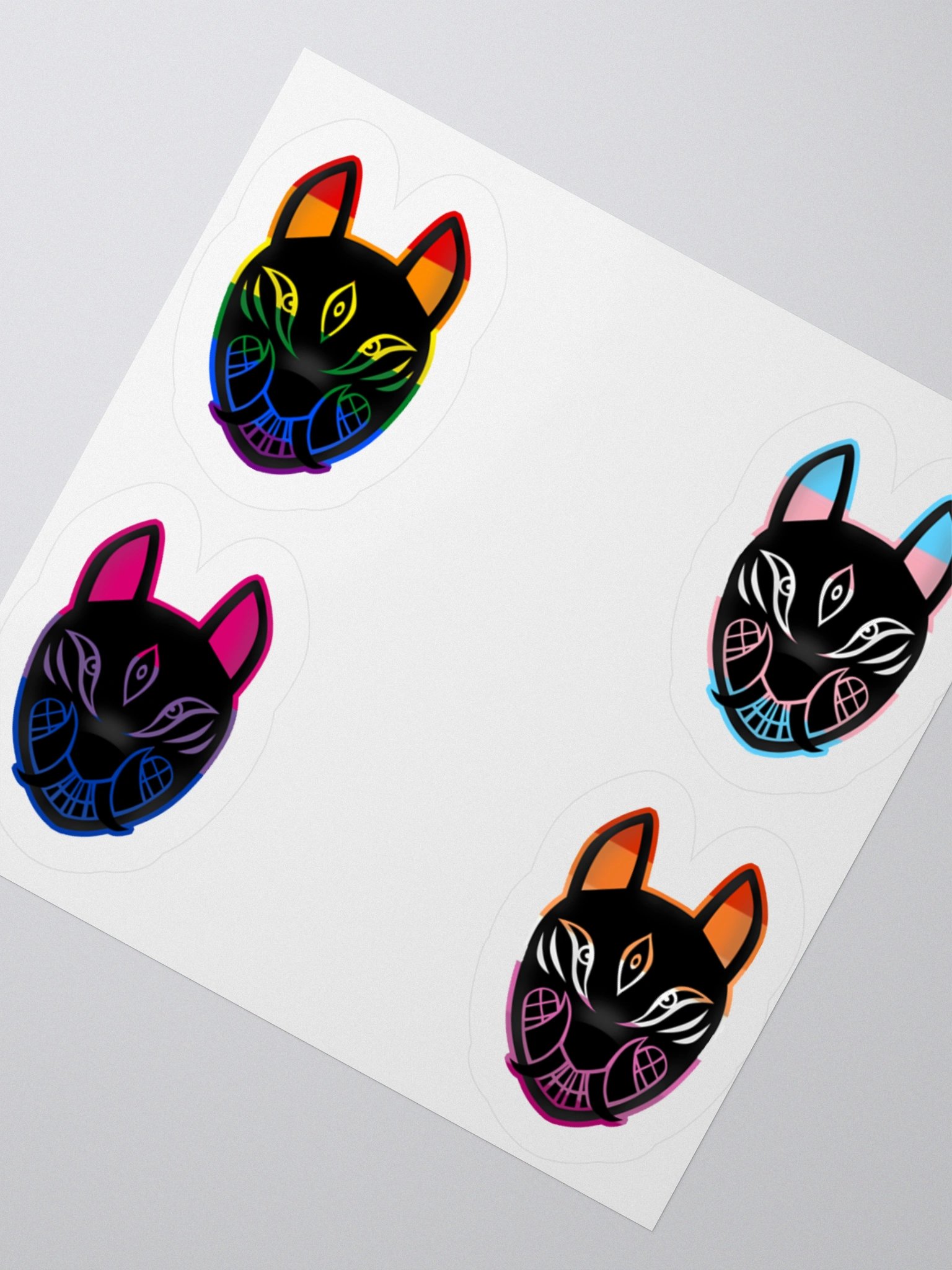 Kitsune - pride - sticker product image (6)