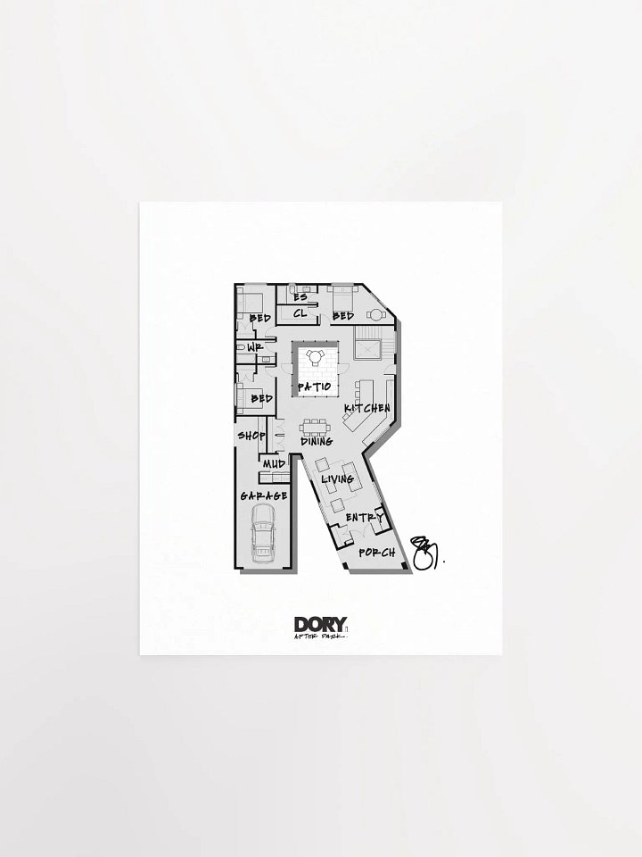 Alphabet Floor Plan Poster - R product image (1)