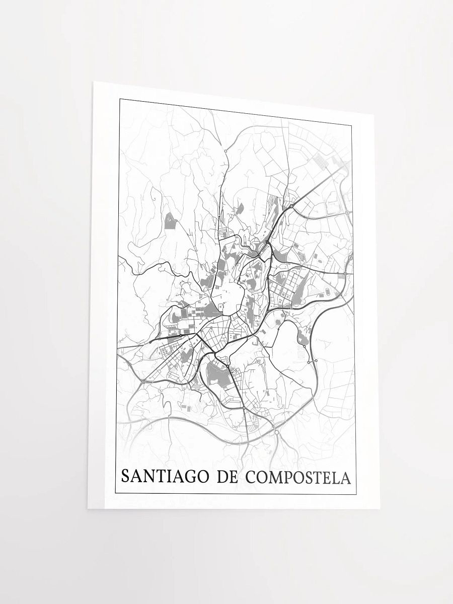 Santiago de Compostela, Spain, city map print product image (11)