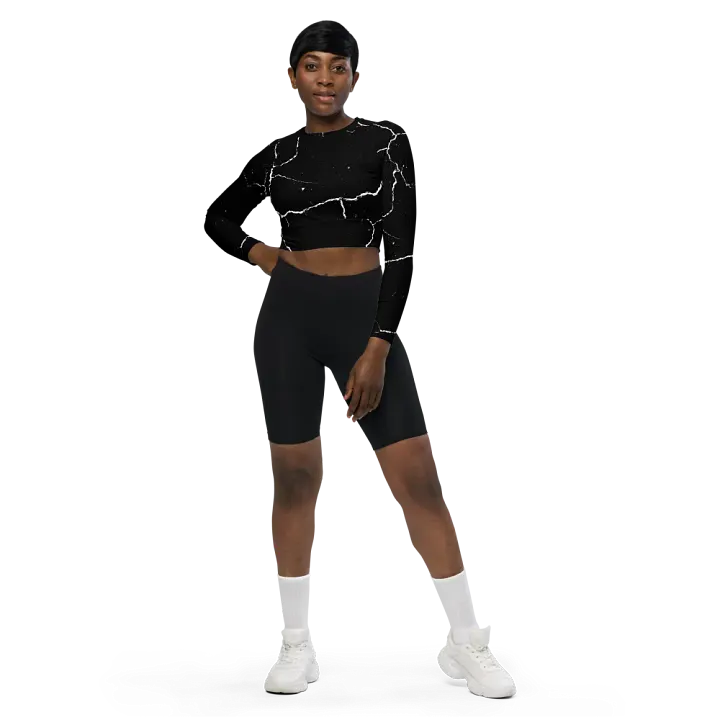 Cracked Monochrome Crop Top product image (2)