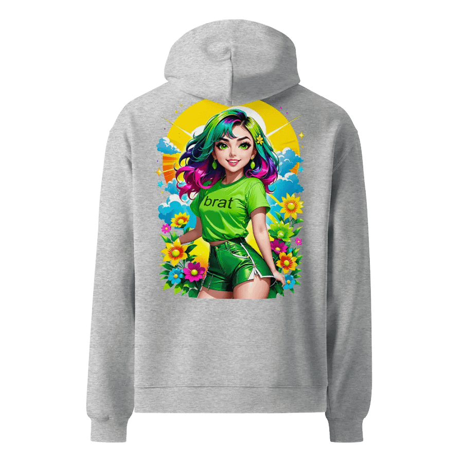 Brat - Premium Hoodie (Athletic Heather) Brat Life - v3 (Back Printed Design) product image (1)
