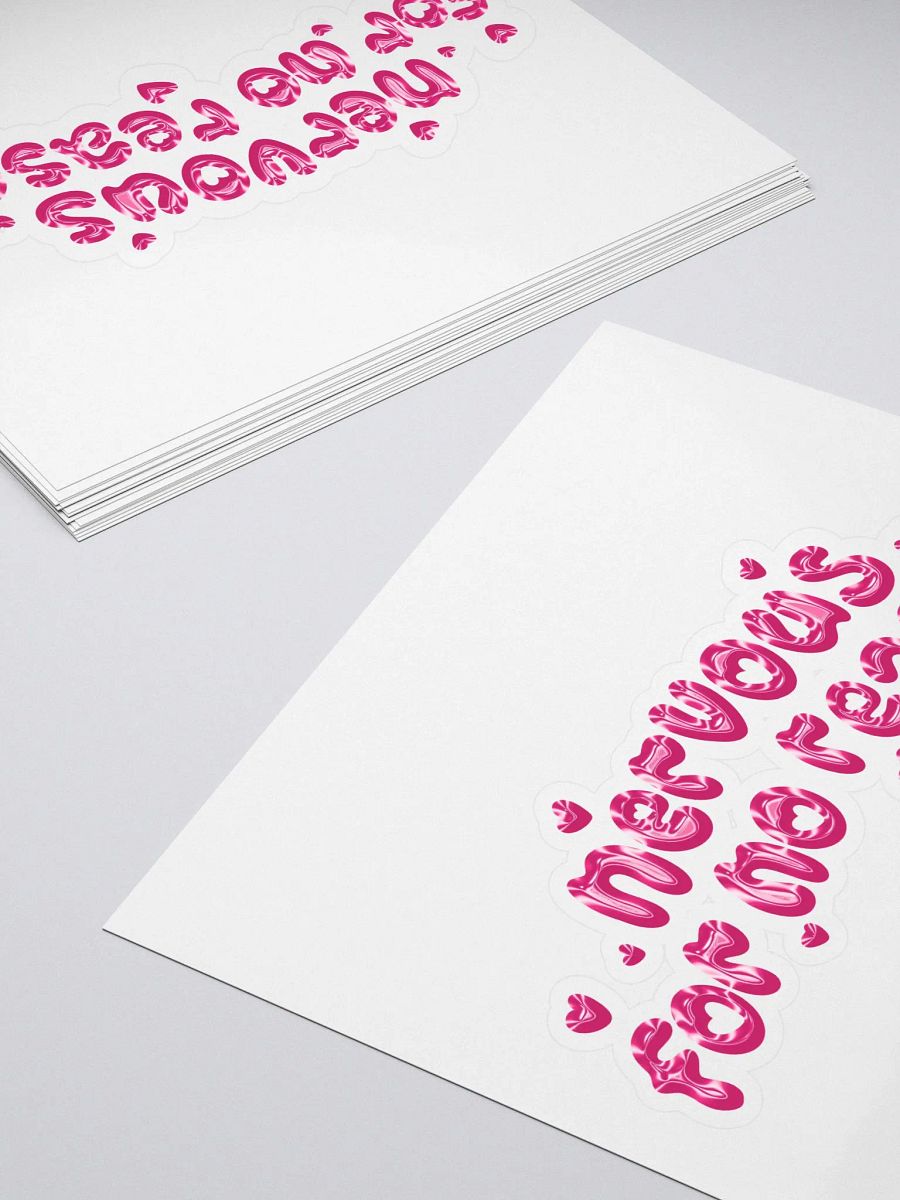 Nervous For No Reason Hearts Sticker product image (4)